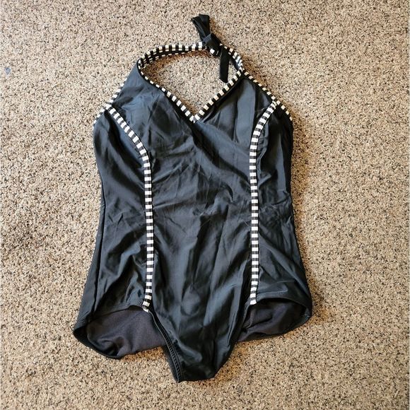 Catalina Black and White One Piece Swimsuit - Picture 1 of 3